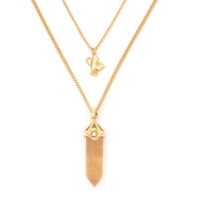 Disney Store Belle Citrine Necklace For Adults, Beauty and the Beast | shopDisney