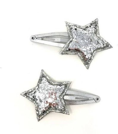 girls silver hair clips - Google Search