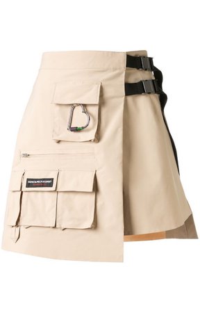 tan military style skirt