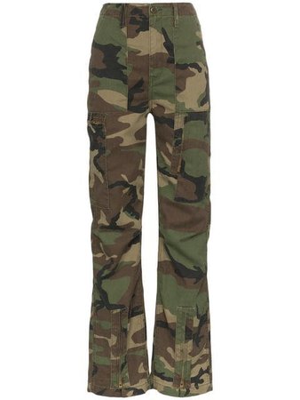 Re/Done camouflage print cargo trousers