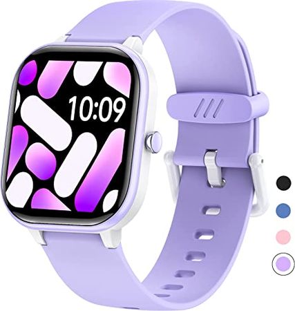 Amazon.com: HENGTO Fitness Tracker Watch for Kids, IP68 Waterproof Kids Smart Watch with 1.4" DIY Watch Face 19 Sport Modes, Pedometers, Sleep Mode, Great Gift for Boys Girls Teens 6-16（Purple） : Electronics