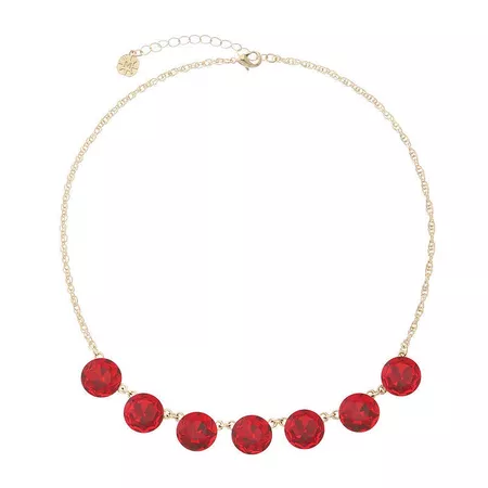Monet Red Rope Collar Necklace