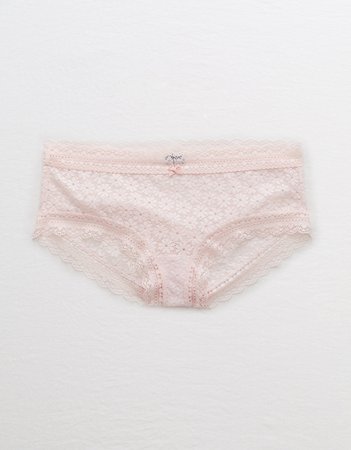Aerie Lace Boybrief Undie, Ballet Pink | Aerie for American Eagle