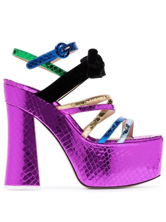 Attico Multicoloured Bibbi Greta Platform Heels - Farfetch