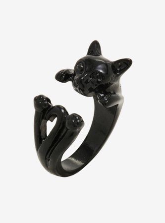 Blackheart Cat Wrap Ring