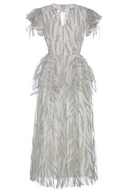 Silver Glitter Embellished Tulle Dress – Rodarte