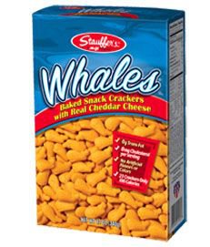 Whale crackers-they taste better than Goldfish crackers