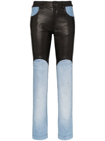 Skiim Jamie Leather Panel Jeans