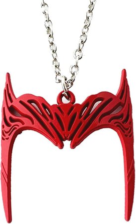 Amazon.com: Superhero Necklace Anime Cartoon Metal Scarle Witch Helmet Necklace Gifts for woman girl : Clothing, Shoes & Jewelry