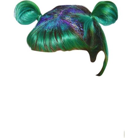 green/blue/purple space buns hair (itz_stepheney)