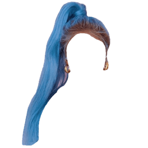Blue Hair High Ponytail