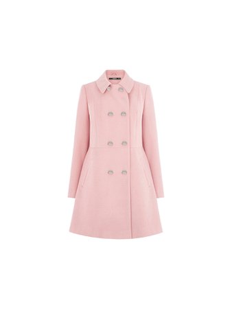 Pink Buttoned Princess/Swing Coat