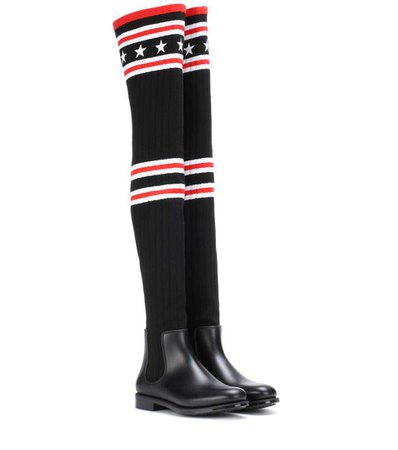 GIVENCHY Knitted over-the-knee boots