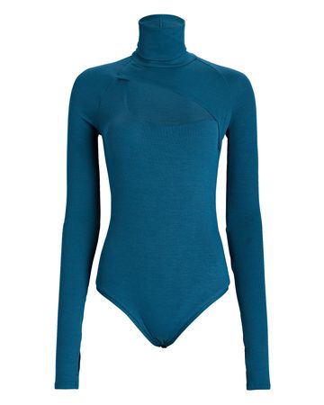 ALIX NYC Carder Cut-Out Bodysuit In Blue | INTERMIX®