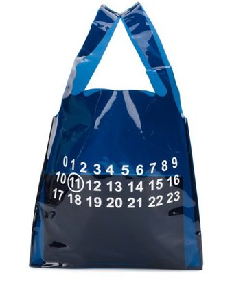 Maison Margiela Printed Detail Clear Tote Bag S35WC0081PS386 Blue | Farfetch