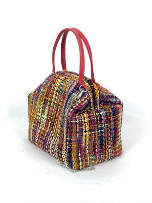 Midi Margret Doctor Bag Rainbow Tweed - BeautifulBagsEtc