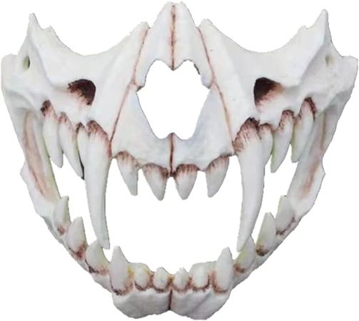 Amazon.com: Animal Skull Mask,Skull Face Mask,Japanese Halloween Mask,Japanese Half Mask,Bone Mask,Japanese Cosplay Mask,Tiger Resin Mask,Half Face Skull Scary Mask Cosplay Decorative for Adults Halloween Parties : Clothing, Shoes & Jewelry