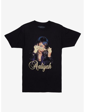 Aaliyah Gold Glitter T-Shirt