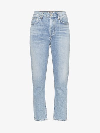 AGOLDE Riley High waist cropped jeans | Browns