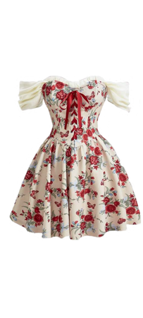 floral dress with bow