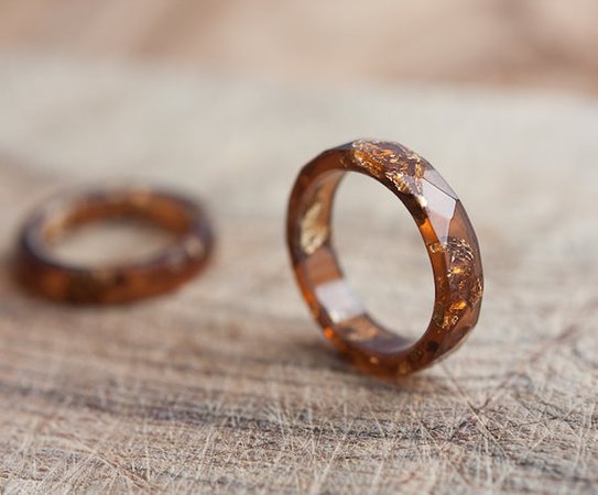 brown resin ring jewelry