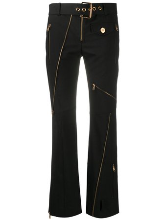 Versace Zipped Flare Cropped Trousers - Farfetch