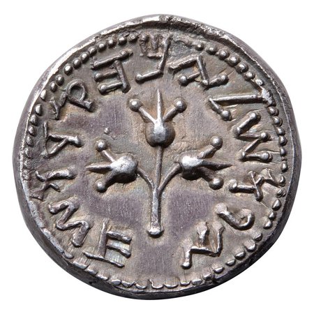 Extremely Rare Silver Shekel from Year 4 of the Jewish War, 69 AD For Sale at 1stdibs