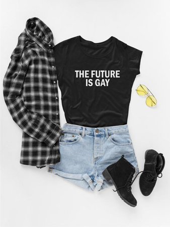 Lgbt T-Shirt Gay Top Lesbian Clothing Gift The Future is | Etsy