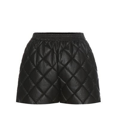 Cesira quilted faux leather shorts