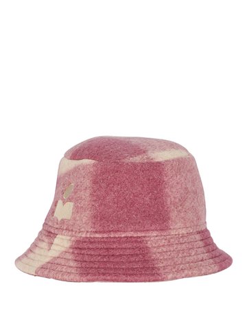 Isabel Marant Haley Check Logo Bucket Hat | INTERMIX®