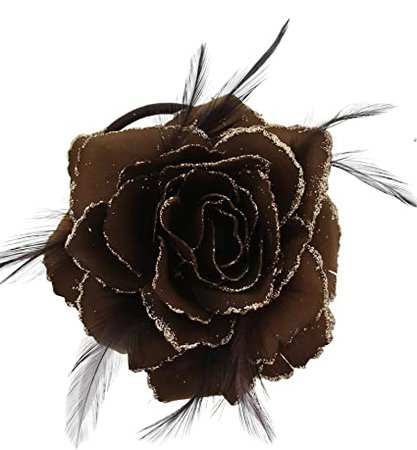Topkids Accessories Rose Flower Hair Clip Hairband Brooch Safety Pin Hairpin Floral Corsage Fascinator Hair Band Aligator Beak Grip for Women & Girls Wedding Prom Party Special Occasion (Brown) : Amazon.co.uk: Beauty
