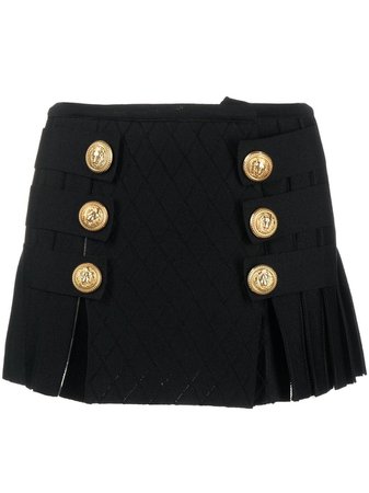 Balmain double-buttoned mini-skirt