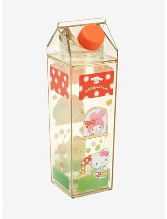 Hello Kitty And Friends Mushroom Milk Carton Water Bottle | Hot Topic