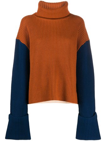 Victoria Beckham colour-block Wool Jumper - Farfetch