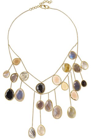 Pippa Small | Waterfall 18-karat gold multi-stone necklace | NET-A-PORTER.COM