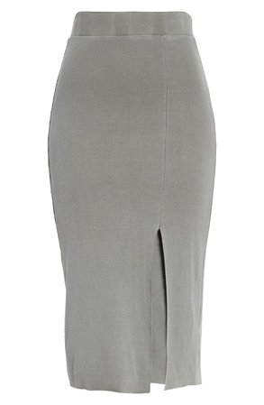 NSF Clothing Arizia Side Slit Ribbed Skirt | Nordstrom