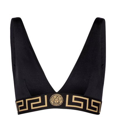 Versace - Logo bikini top | Mytheresa