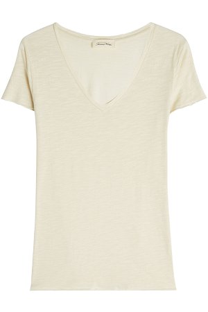 V-Neck T-Shirt with Cotton Gr. S