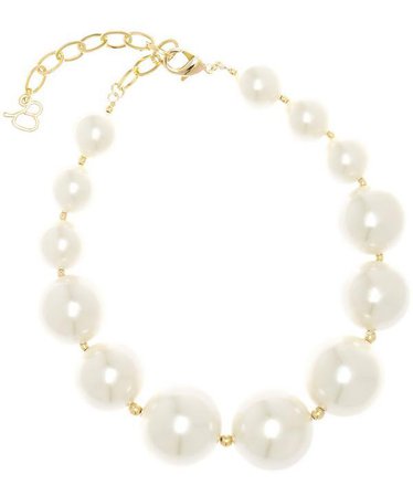 Aphrodite Pearl And Bead Necklace in White