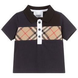 Burberry - Baby Boys Cotton Polo Shirt | Childrensalon