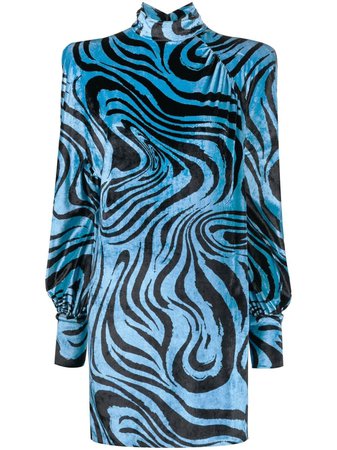 Philosophy Di Lorenzo Serafini abstract-print Velvet Dress - Farfetch