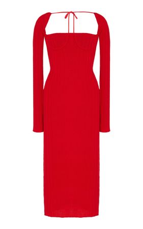 Off-The-Shoulder Midi Dress By Laquan Smith | Moda Operandi