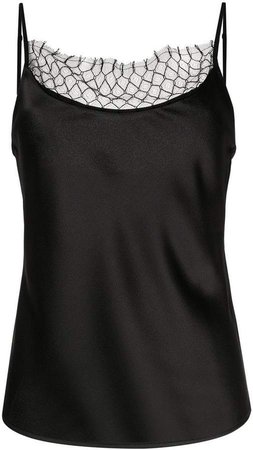 lace-trimmed satin camisole