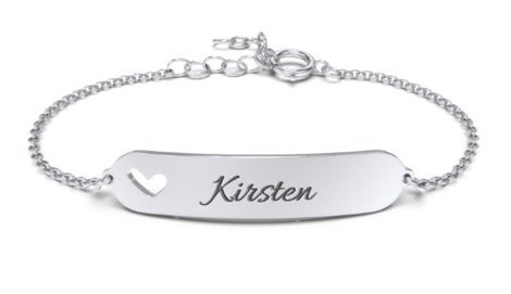 Kirsten Silver Name Bracelet