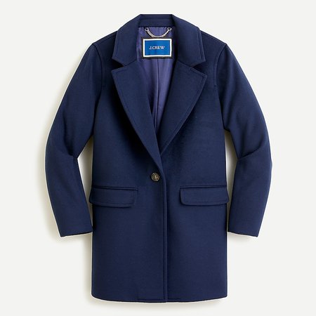 J.Crew: Blazer-coat In Italian Wool Cashmere For Women navy