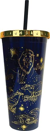 Amazon.com | Spoontiques - Harry Potter Tumbler Constellations - Foil Cup with Straw - Navy - 20 oz: Tumblers & Water Glasses
