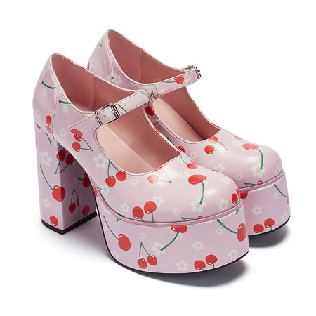 pink cherry shoes