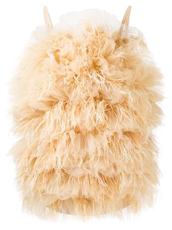 ShopLoulou ruffled tulle mini dress with Express Delivery - Farfetch