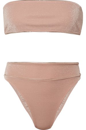 Adriana Degreas | Martini metallic bandeau bikini | NET-A-PORTER.COM