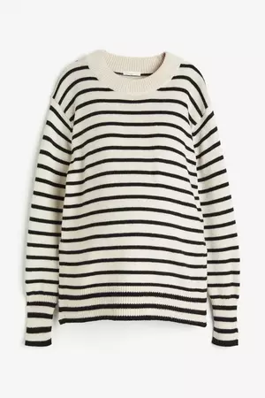 MAMA Before & After Sweater - Light beige/striped - Ladies | H&M CA